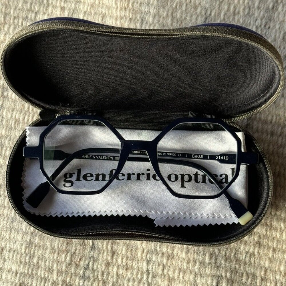 Anne And Valentin Emoji Glasses Frames French Eyewear Navy - Anne Et Valentin.
